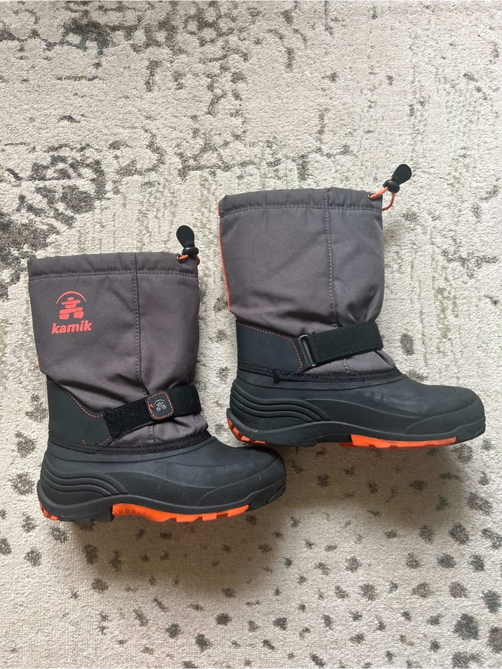 Kamik Rocket Kids’ Waterproof Winter Boots - Orange and Grey